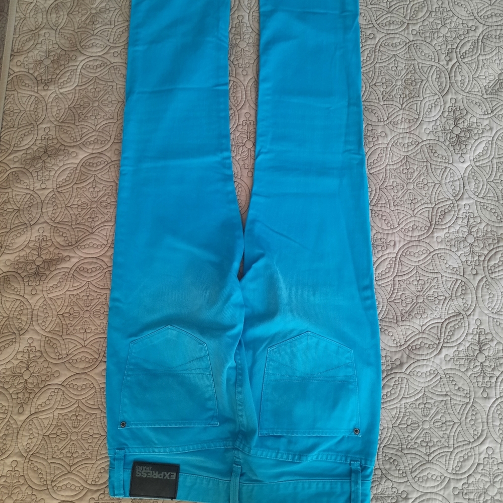 Express turquoise jeans for men